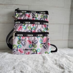 Lesportsac Madison Butterfly 3 Zip Crossbody Bag